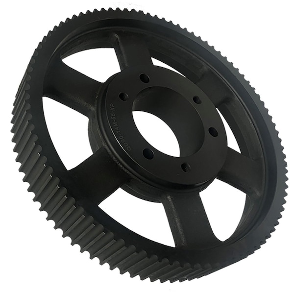 B&B Manufacturing QD90-14M-55, Timing Pulley, Cast Iron, Black Oxide, QD90-14M-55 - main